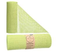 AmaCasa Eco Jute Chemin de table 30 cm de large, rouleau de 10 m, Vert Pomme, 30 cm/10 m