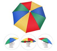 AMACOAM Chapeau Parapluie de Tete Casquette Parasol Anti-UV Nouveauté Adulte Enfant Chapeau Festival Chapeau Portable Imperméables Mains Libres Parapluie Chapeau pour Pêche Randonnée Plage Pédestre