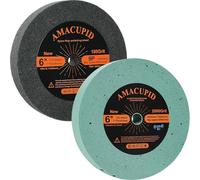 AmaCupid Deburring Nylon Fiber Elastic Polyurethane Buffing Wheels Set.For Bench Grinding Wheel Polishing Machine.Mirror Polished Stainless Steel, Copper etc.1/2 Inch Arbor.1 inch Thickness