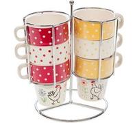 Amadeus - Coffret 6 tasses expresso Flavie - Blanc - Porcelaine Blanc