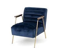 Amadeus – Fauteuil Hutch en velours – Bleu