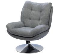Amadeus – Fauteuil Magnum – Tissu gris clair – Chrome