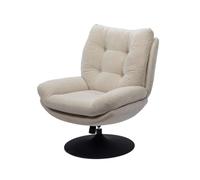 Amadeus Fauteuil pivotant Magnum – Tissu beige – Pied noir