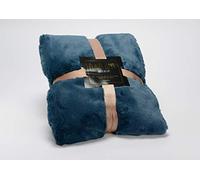 Plaid luxe 130x170 bleu nuit - - Bleu - Polyester