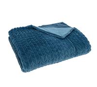 Amadeus - Plaid Chevron Bleu Nuit 130x170 Unique Multicolore 144203