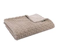 Amadeus - Plaid Chevron Taupe 130 x 170 cm 143180 Beige Taille Unique