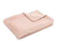 Amadeus - Plaid Chevron Vieux Rose 130x170 143178 Taille Unique
