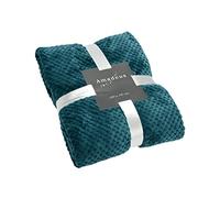 Amadeus - Plaid Damier Emeraude 130x170 Unique Bleu 127298
