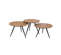 Set de 3 bouts de canapé bahia - - Marron - Bois