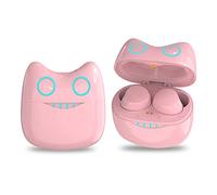 AMAFACE Écouteurs sans fil Bluetooth roses avec micro réduction du bruit 36 heures de lecture IPX5 étanches pour le sport, pour filles et femmes