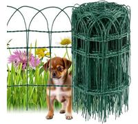 Amagabeli 0.4M x 25M clôture de bordure de jardin vert 2.95mm RAL6005 fil métallique enduit de PVC clôture filet antirouille pour barrière extérieure pour animaux de fleurs DA140