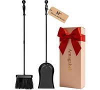 Amagabeli 67cm Pelle à cendres de cheminée Cheminée en acier de gros calibre Scoop-Ash Outil de cheminée simple Feux de camp Feux de camp à usage intérieur et extérieur Noir