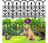 Amagabeli Clôture Jardin Métal 5 Panneaux, 81cm(H) x 3m(L), Bordure Décorative Résistante aux Intempéries pour Pelouse et Parterres, Barrière Extérieure Facile à Installer (Motif Paysage)