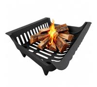 Amagabeli XXL Grille de cheminée Bois de Chauffage Porte-bûches À Toute épreuve Fonte de Fer Intérieur Grille de feu De Plein air Poêle à Bois Support Titulaire Noir