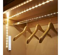 Amagle Ruban Led 3m Chambre Lumiere Pile Led Detecteur de Mouvement, Reglet Bande Led Blanche 3m Strip Lights TV Interieur Nuit Light Lumineuse Bandeau Leds Autocollante Éclairage Sans Électricité