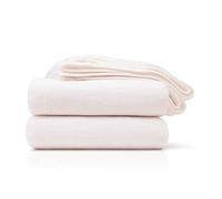 Amago - Couverture Extra Douce, Sensation Cachemire, 130 x 170 cm - Blanc Laine