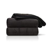 Amago - Couverture Extra Douce, Sensation Cachemire, 130 x 170 cm - Noir