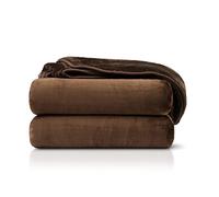 Amago - Couverture Extra Douce, Sensation Cachemire, 220 x 240 cm - Chocolat