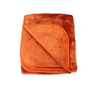 Amago Couverture toucher cachemire, Microfibres, terracotta, 220 cm x 240 cm