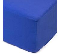 Amago Drap-Housser, 50 cm Bonnet, 100% Coton, 160 x 200 cm - Bleu
