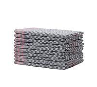 Amago Lot de 10 torchons 100 % coton multi-usages, 50 x 100 cm - Anthracite