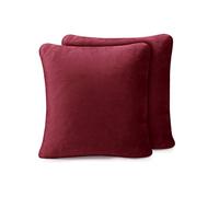 Amago Taie d'Oreiller, Sensation Cachemire (Lot de 2), 50 x 50 cm - Bordeaux