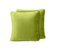 Amago Taie d'Oreiller, Sensation Cachemire (Lot de 2), 50 x 50 cm - Citron Vert