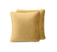 Amago Taie d'Oreiller, Sensation Cachemire (Lot de 2), 50 x 50 cm - Sable