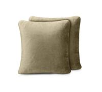 Amago Taie d'Oreiller, Sensation Cachemire (Lot de 2), 50 x 50 cm - Taupe