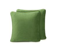 Amago Taie d'Oreiller, Sensation Cachemire (Lot de 2), 50 x 50 cm - Vert Foncé