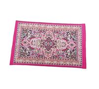 Amagogo 1:12 Échelle Tapis de Sol Décor Fournitures Meubles Accessoires Maison Salon Chambre Tapis Tissé Maison de Poupée Sol Soie Revêtements Ornements, Rose