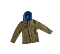 Amagogo 1:12 Figurine Veste Mini Vêtements Manteau Figurine Habillage Accessoires Collection Figurines d'action Vêtements faits à la main DIY avec Capuche, Vert