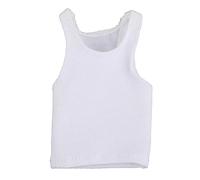 Amagogo 1/12 Scale Vest Miniature Clothing, Action Figure Body Dolls Toy DIY Accessoire Male Vest, Figure Doll Clothes for 6inch Male Action Figures, Blanche
