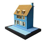 Amagogo 1/35 Wood Cafe Building Model Diorama Scenery Architecture Scene for Architecture Model Micro Landscape, Scène ferroviaire, 30cmx20cmx315cm