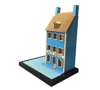 Amagogo 1/35 Wood Cafe Building Model Diorama Scenery Architecture Scene for Architecture Model Micro Landscape, Scène ferroviaire, 30cmx20cmx446cm