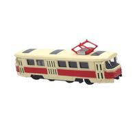 Amagogo 1:90 Scale Pull Back Action Diecast Alloy Bus Playset Simulation Decorative with Light and Music Collection for Kids Prize, Rouge