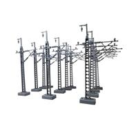 Amagogo 12 Poteaux Électriques Miniatures, Pylône Caténaire Train Ho 11cm, Décorations Table Créatives pour Maquette Ferroviaire, Accessoire Réseau Électrifié Réaliste, pour Diorama, Scène Gare