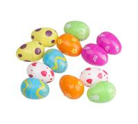 Amagogo 12 œufs de Pâques à remplir, jouets interactifs de 6 cm, pour décorer un panier de Pâques, pour des activités manuelles ou de bureau.