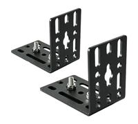 Amagogo 2 Pièces Supports de Auvent Fixations de Galerie Supports en L Kit de Remplacement Pièce Automobile en Acier Inoxydable Renforcé pour Usage Tout-terr, avec Vis