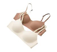 Amagogo 2 Soutiens-Gorge sans pour Le Travail Quotidien, Pratiques et Doux, pour Femmes, Soutien-Gorge sans Couture, M
