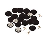 Amagogo 20pcs bouton rond coloré artisanat décoratif embellissement veste cardigan dia 17mm bouton de couture pour accessoires de vêtement sacs chapeau, noir