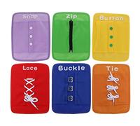 Amagogo 6pcs Enfants Apprennent à Utiliser des Planches de Dentelle de Cravate de Bouton de Fermeture