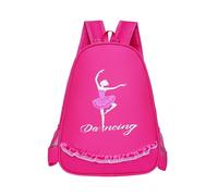 Amagogo à Dos de Ballet élégant en Tissu Oxford imperméable pour Enfants, Adorable Grand de Danse, Rose Rouge