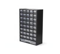 Amagogo Armoire de Rangement à Composants Organiseur de Composants Électroniques Casier 64 Tiroirs Transparents Boîtes de Tri Plastique Légère Adaptée aux, Noir