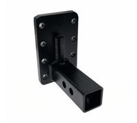 Amagogo Attelage de Remorque Véhicule Adaptateur d'Attelage Support de Remorquage Platine de Fixation Point de Carré Acier Logement 50x50 Mm Perçages, Tige De Raccordement Réglable