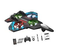 Amagogo Avion télécommandé, planeur RC avec lumières LED colorées, 2 vitesses réglables, jet télécommandé pour enfants de 8 à 12 ans, Bleu