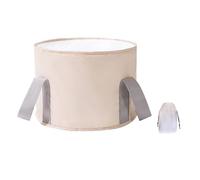 Amagogo Baignoire de pieds pliable, seau de bain de pieds robuste et peu encombrant, bassin de lavage des pour le camping domestique, Beige, S