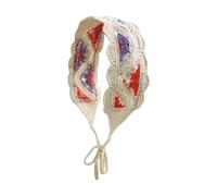 Amagogo Bandana pour Cheveux Au Crochet, Couvre-chef Tricoté Mignon pour Filles et Femmes, Jeu de Rôle, Rouge Violet