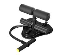 Amagogo Barre abdominale portable, support de pied réglable avec 3 ventouses puissantes, dispositif d'assistance pour l'entraînement des abdominaux, Noir
