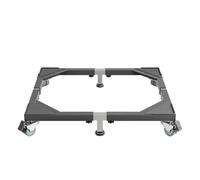 Amagogo Base de Réfrigérateur Réglable Chariot Support Piédestal Monture Télescopique avec Pied Central et Renforcés Acier Inoxydable Hauteur10.3cm Adapté au, Noir Mat
